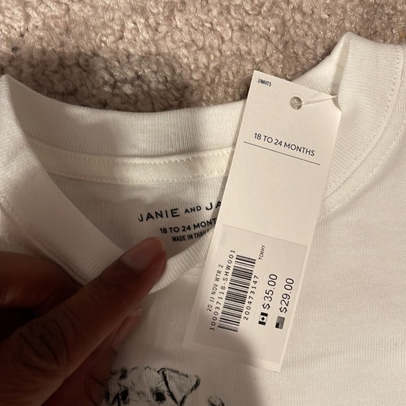 *NEW* Janie and Jack 18-24M Schnauzer Long Sleeve Tee - Picture 3 of 5